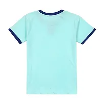 Stylish Blue Cotton Printed Tshirt For Boys-thumb1