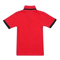 Stylish Red Cotton Printed Tshirt For Boys-thumb1