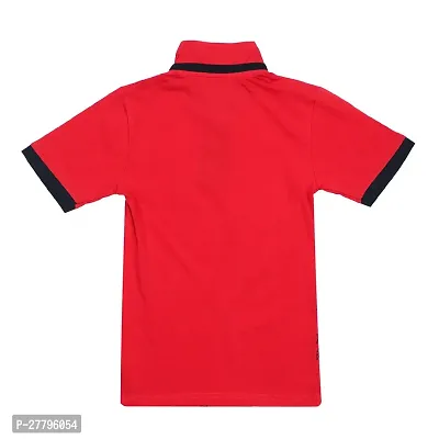 Stylish Red Cotton Printed Tshirt For Boys-thumb2