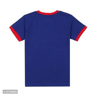 Stylish Blue Cotton Printed Tshirt For Boys-thumb2