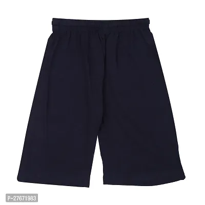 Stylish Navy Blue Cotton Printed Shorts For Boys-thumb4