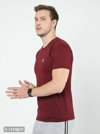 SURYA MAX Men's Polyester Round Neck Half Sleeve Dry Fit Sports Gym Tshirt-thumb2