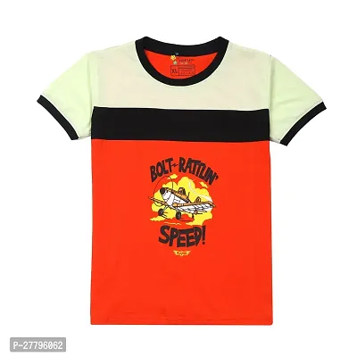 Stylish Multicoloured Cotton Printed Tshirt For Boys-thumb0