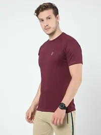 SURYA MAX Men's Polyester Round Neck Half Sleeve Dry Fit Sports Gym Tshirt-thumb2