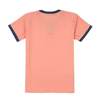 Stylish Pink Cotton Printed Tshirt For Boys-thumb1