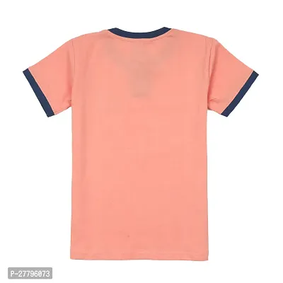 Stylish Pink Cotton Printed Tshirt For Boys-thumb2