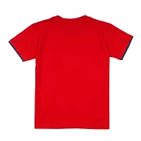 Stylish Red Cotton Printed Tshirt For Boys-thumb1