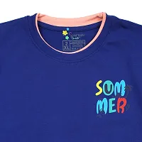 Stylish Blue Cotton Printed Tshirt For Boys-thumb2