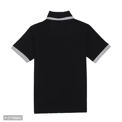 Stylish Black Cotton Printed Tshirt For Boys-thumb2