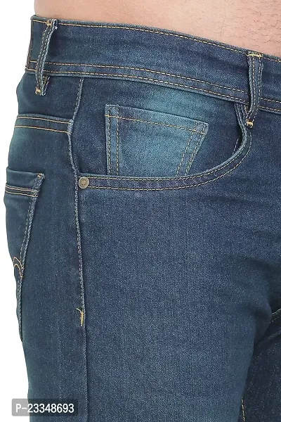 JINJLR Men's Blue Regular Fit Denim Jeans-thumb5