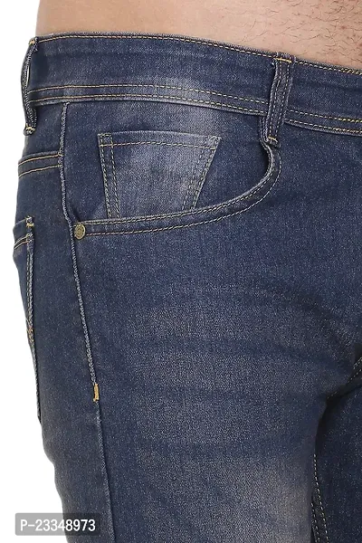 JINJLR Men's Regular Fit Denim Jeans - Brown-thumb5