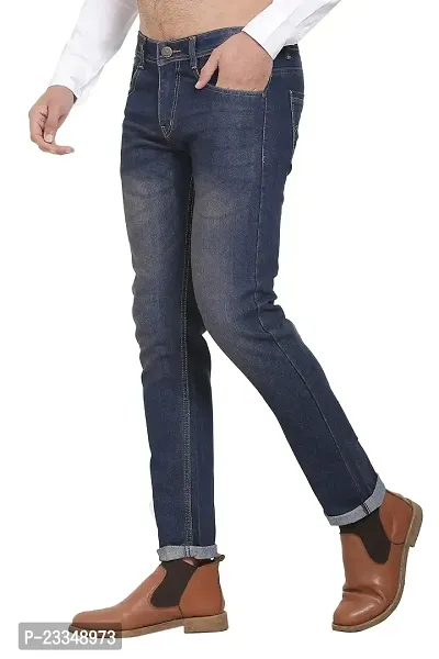 JINJLR Men's Regular Fit Denim Jeans - Brown-thumb2