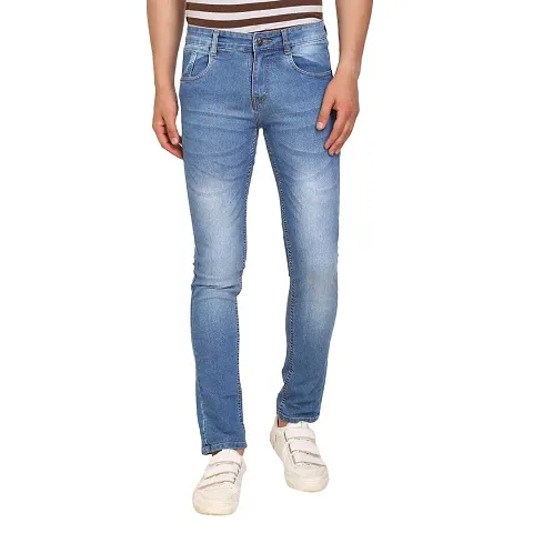 Classic Denim Solid Jeans For Men