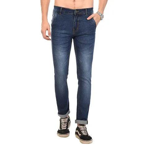 Mens Trendy Regular Fit Denim Jeans