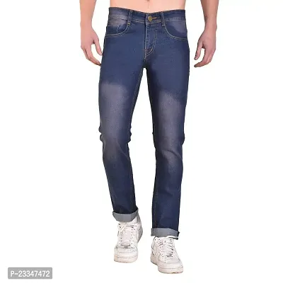 Mark Tailor Men's Blue Solid Curved Pocket Denim Jeans-thumb0