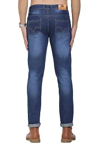 JINJLR Men's Regular Fit Denim Jeans - Dark Blue-thumb3