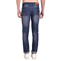Mark Tailor Men's Blue Solid Curved Pocket Denim Jeans-thumb1