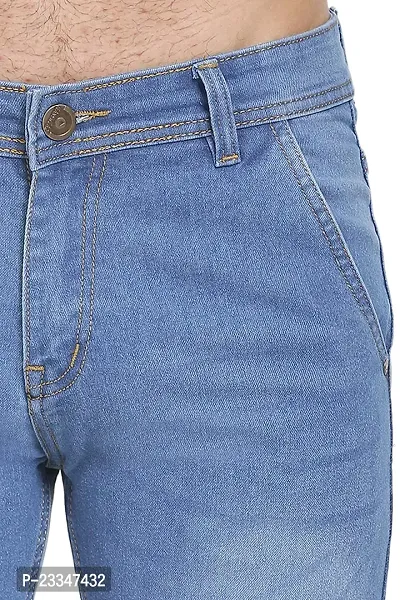 JINJLR Men's Regular Fit Jeans - Light Blue-thumb5