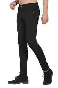 JINJLR Men's Regular Fit Denim Jeans - Black-thumb1