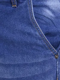 JINJLR Men's Casual Solid Washed Denim Jeans - Light Blue-thumb4