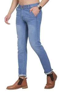 JINJLR Men's Regular Fit Jeans - Light Blue, 30-thumb1