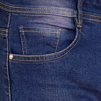 Mark Tailor Men's Blue Solid Curved Pocket Denim Jeans-thumb4