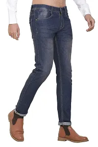 JINJLR Men's Regular Fit Denim Jeans - Brown-thumb2