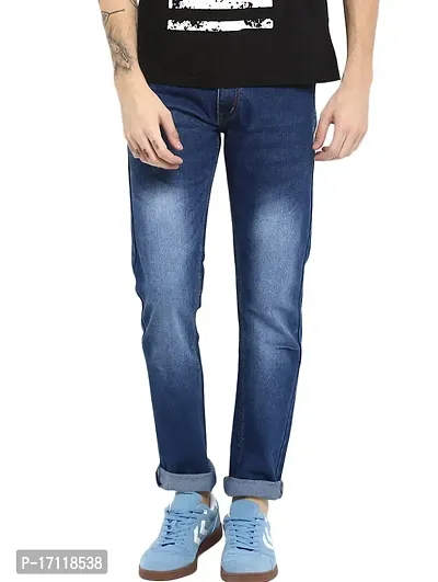 Classic Denim Solid Jeans For Men-thumb0