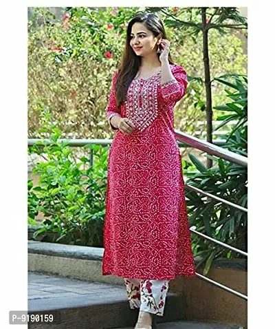 Classic Viscose Rayon Printed Kurta Bottom Set for Womens