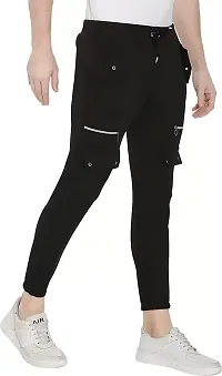 Wild Magic Track Pants for Men's Regular Fit and Sportwears (M) Black-thumb3