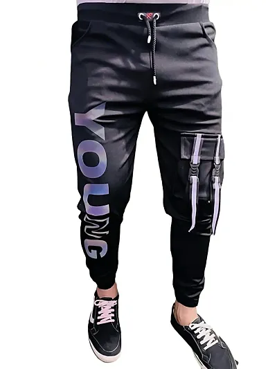Wild Magic Men's Comfortable Regular Fit Track Pants for Workout and Casual Wear