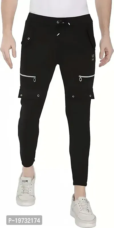 Wild Magic Track Pants for Men's Regular Fit and Sportwears (XL) Black-thumb0