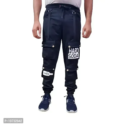 Wild Magic Track Pant for Men - Regular Fit Track Pants with Unique Design for Maximum Style  Comfort - Everyday Use Lowers for Men (28) Black-thumb3