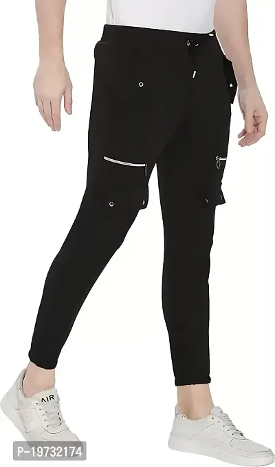 Wild Magic Track Pants for Men's Regular Fit and Sportwears (XL) Black-thumb4