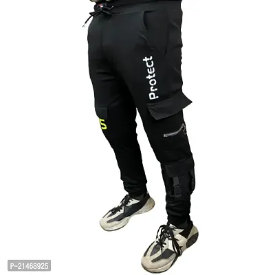 EL Jogers Men's Regular Self Design Sportswear Cargo Lower-thumb0