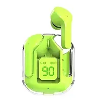 Gadget Ultrapod Pro Green Earbuds Bluetooth Wireless Transparent Charging Case Best Earbuds-thumb1