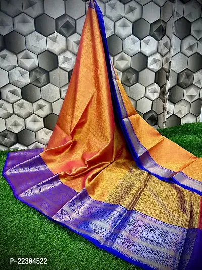 Stylish Fancy Designer Silk Cotton Saree With Blouse Piece For Women-thumb0