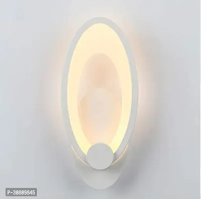 GLINTAC Metal White Body Home Decore Led Fancy Wall Light,Decorative Lamp,Wall Hanging Lights For Bedroom,Living Room, 3 Color Changing-Warm White, White And Natural White (Oval)-thumb0