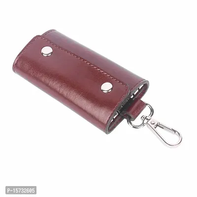 INSTABUYZ Leather Pouch Keychain Brown KeyPouch/Wallet Key Chain/Brown Wallet Key Chain/Brown Key Pouch/Leather Wallet Keychain/Hanging Keys-thumb0