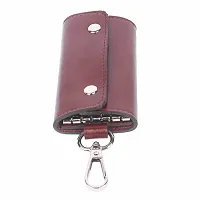 INSTABUYZ Leather Pouch Keychain Brown KeyPouch/Wallet Key Chain/Brown Wallet Key Chain/Brown Key Pouch/Leather Wallet Keychain/Hanging Keys-thumb3