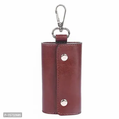 INSTABUYZ Leather Pouch Keychain Brown KeyPouch/Wallet Key Chain/Brown Wallet Key Chain/Brown Key Pouch/Leather Wallet Keychain/Hanging Keys-thumb2