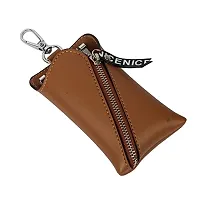 INSTABUYZ Leather Pouch Keychain Black KeyPouch/Wallet Key Chain/Brown Wallet Key Chain/Brown Key Pouch/Leather Wallet Keychain-thumb1