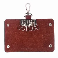 INSTABUYZ Leather Pouch Keychain Brown KeyPouch/Wallet Key Chain/Brown Wallet Key Chain/Brown Key Pouch/Leather Wallet Keychain/Hanging Keys-thumb4
