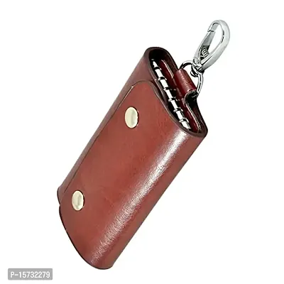 INSTABUYZ Leather Pouch Keychain Black KeyPouch/Wallet Key Chain/Brown Wallet Key Chain/Brown Key Pouch/Leather Wallet Keychain-thumb0