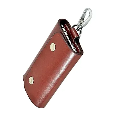 INSTABUYZ Leather Pouch Keychain Black KeyPouch/Wallet Key Chain/Brown Wallet Key Chain/Brown Key Pouch/Leather Wallet Keychain
