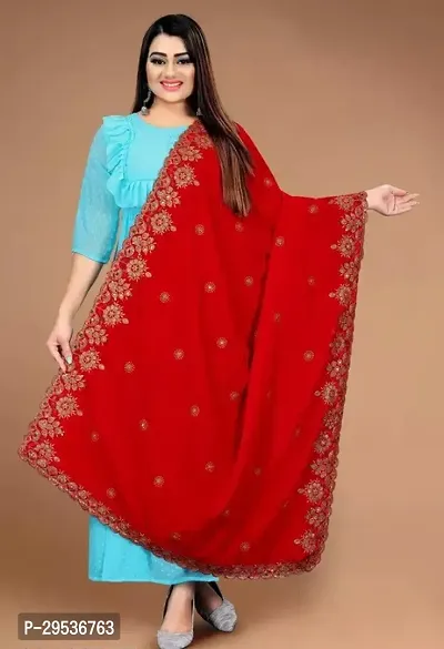 Stylish Velvet Embroidered Dupatta for Women