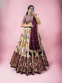 Stylish Soft Silk Lehenga Choli with Dupatta-thumb1