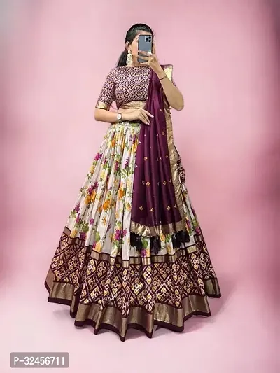 Stylish Soft Silk Lehenga Choli with Dupatta-thumb2