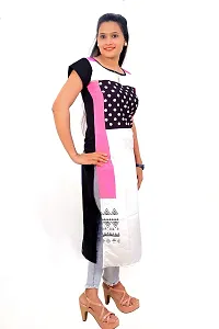 Honest Retail Women's Printed Crepe Stitched Kurti-thumb2