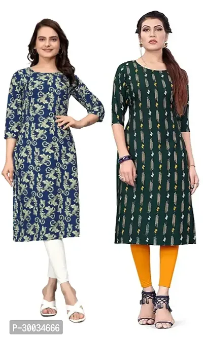 Fancy Crepe Kurtas For Women Pack Of 2